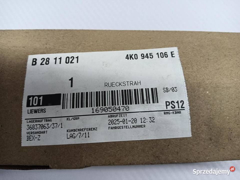 ODBLASK TYŁ TYLNY PRAWY AUDI A6 C8 4K0945106 wielkopolskie sprzedam