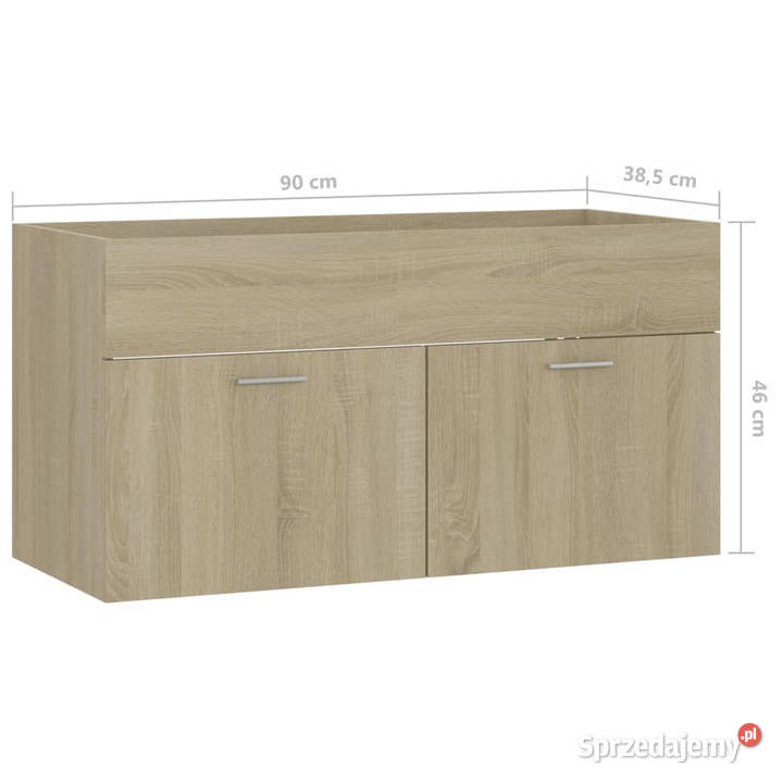 Szafka pod umywalkę dąb sonoma 90x385x46 Pozostałe