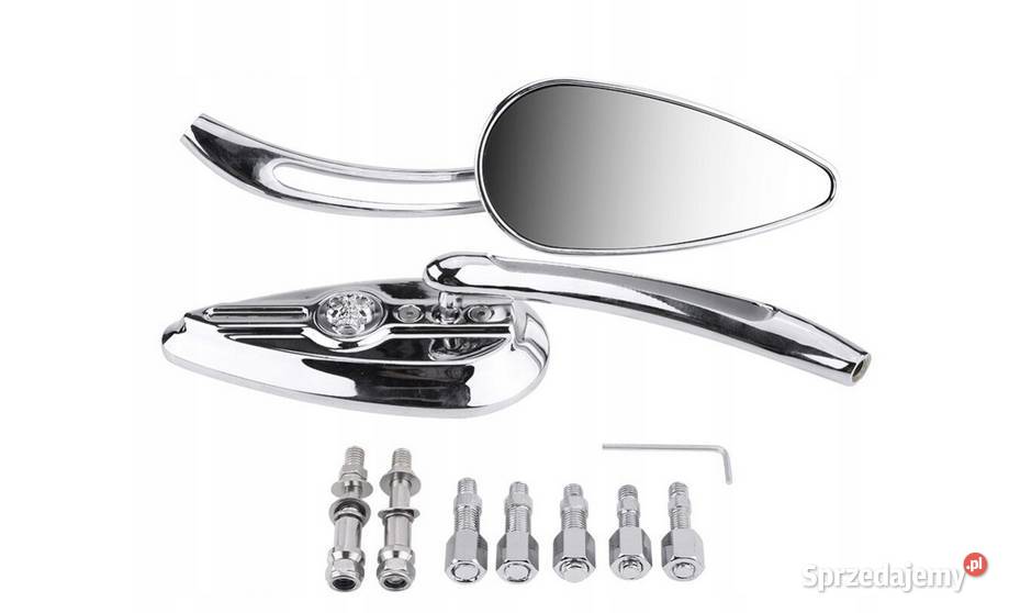 LUSTERKA MOTOCYKLOWE CHROMOWANE CRUISER CHOPPER Sosnowiec