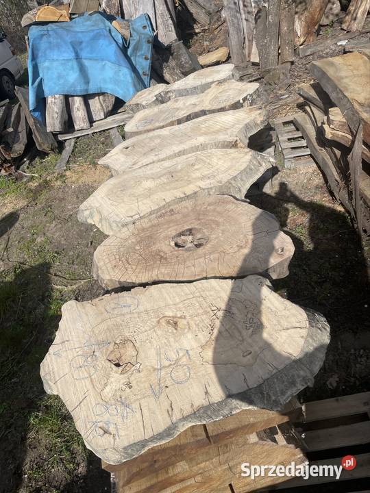 Plaster jesion orzech stolik kawowy live edge Dom i Ogród Przysucha