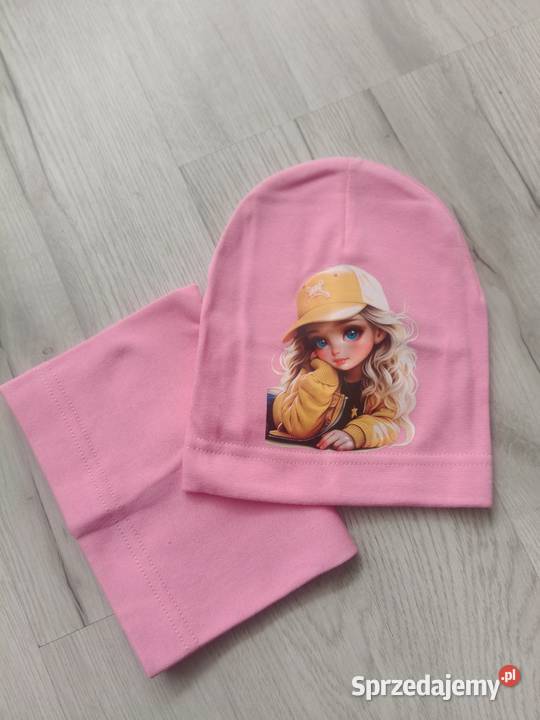 Czapka Wiosenna Dziewczynki szalik komin Zawiercie
