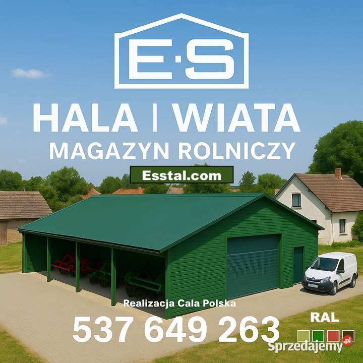 Duża HALA OTWARTA Garaż Blaszany Konstrukcja 344zł/m2 wielkopolskie Wągrowiec sprzedam
