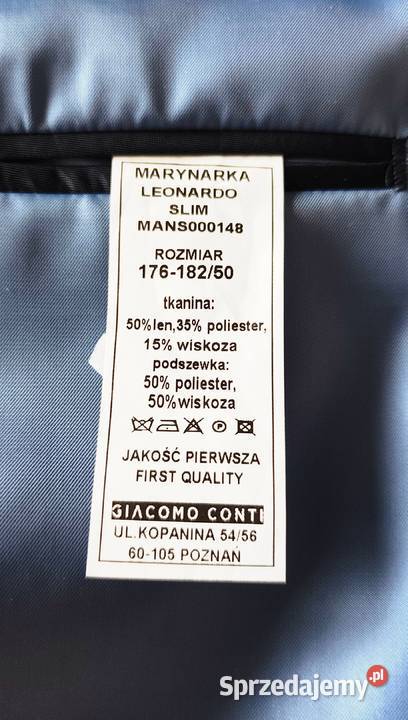 Marynarka męska GIACOMO CONTI Slim L świętokrzyskie Sandomierz
