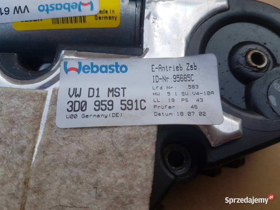 VW Phaeton silniczek silnik sterowania wyposażenie elektryczne dolnośląskie sprzedam