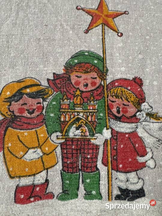 obrus len motywy Świąteczne choinka Zabrze