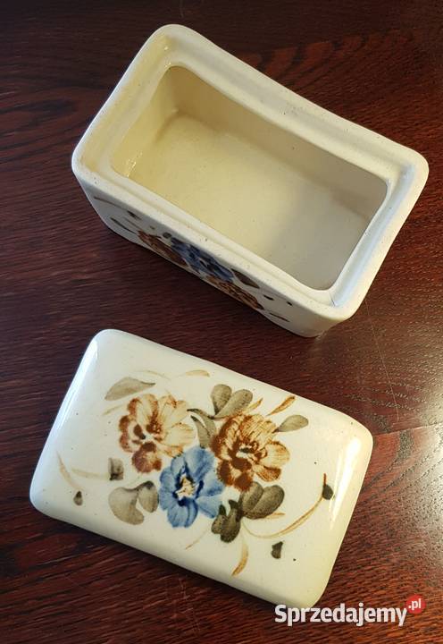 Stara szkatułka ozdobna ceramiczna łódzkie Łódź