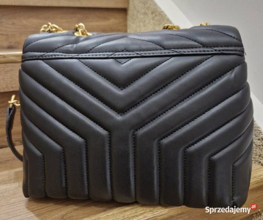 Torebka Ysl Loulou czarna a5 dwie przegrody Torby i torebki Września