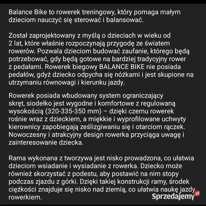 Super lekki rowerek biegowy Balance Bike Bobike świętokrzyskie Kielce