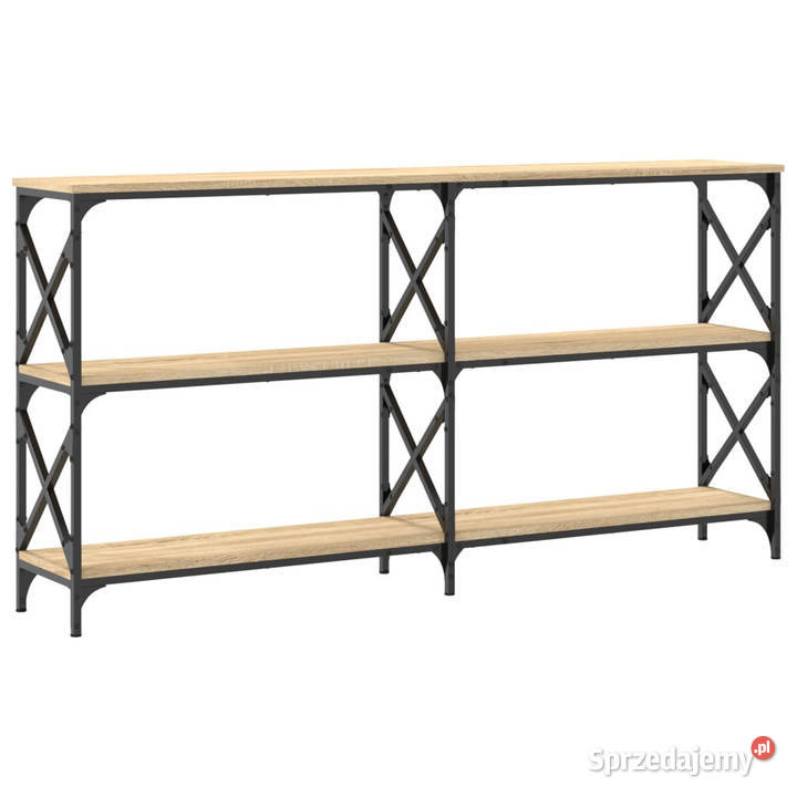 Stolik konsolowy dąb sonoma 156x28x805 WM835425 Warszawa