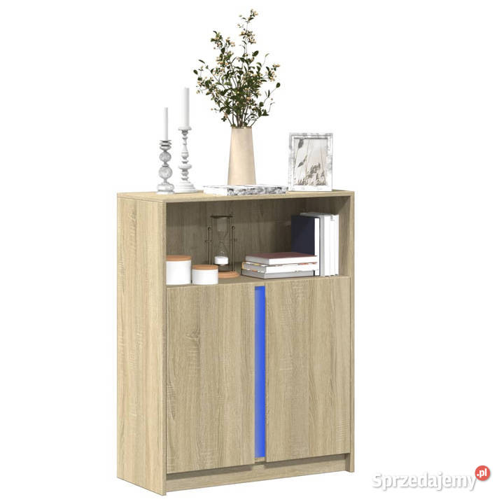Szafka z LED dąb sonoma 77x34x100 materiał mazowieckie Warszawa