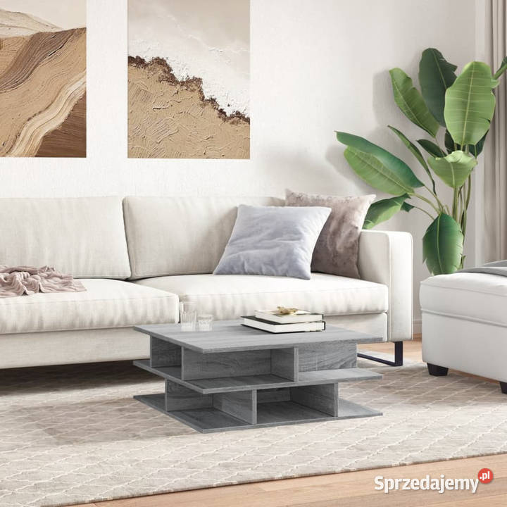 Stolik kawowy szary dąb sonoma 70x70x29 WM840749 mazowieckie