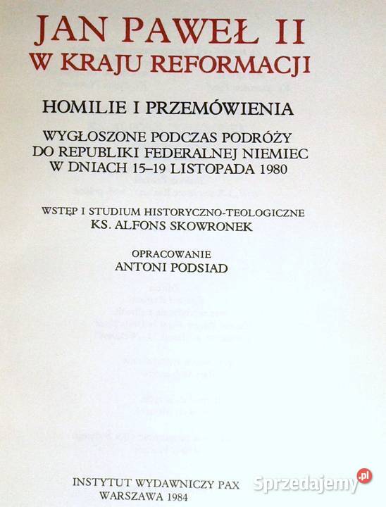Jan Paweł II w kraju reformacji Ks Alfons Chełm