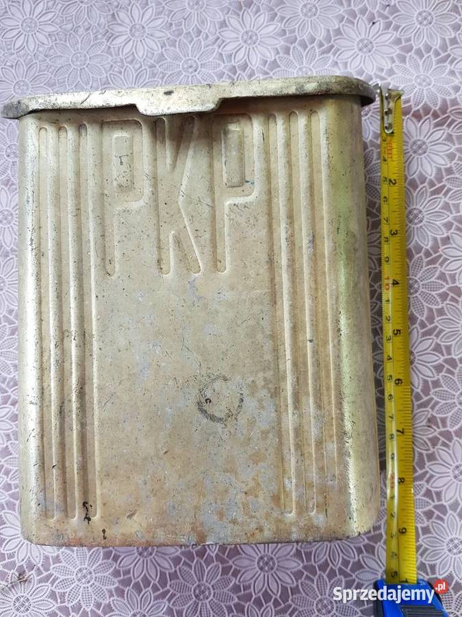 AluminiumPKPPiękna duża zabytkowa popielniczka z