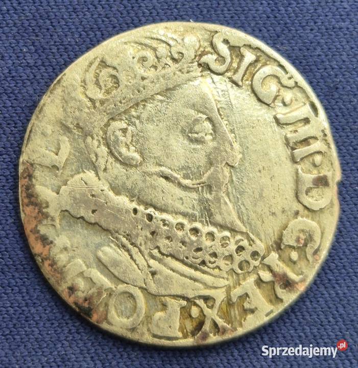 Trojak 3 grosze 1662 Zygmunt III Waza SREBRO K5