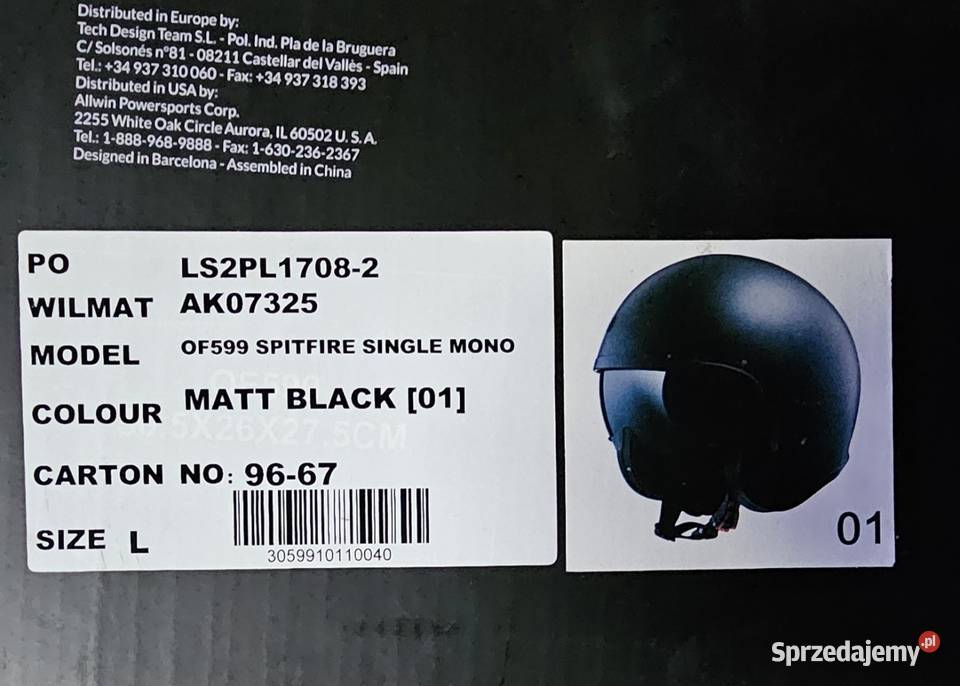 Kask LS2 Spitfire rozmiar L pomorskie