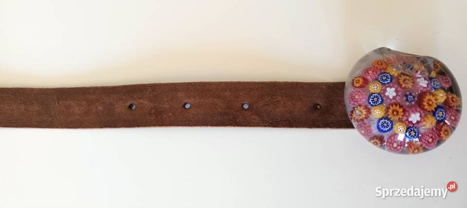 Pasek męski skóra z PRL vintage 3cm Paski Łódź