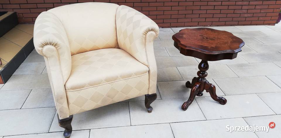 Fotel stylowy art deco eklektyczny do stolik Fotele i pufy