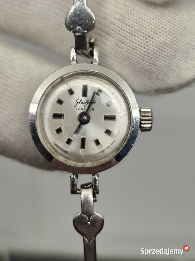 Damski biżuteryjny zegarek mechaniczny Glashutte Chorzów