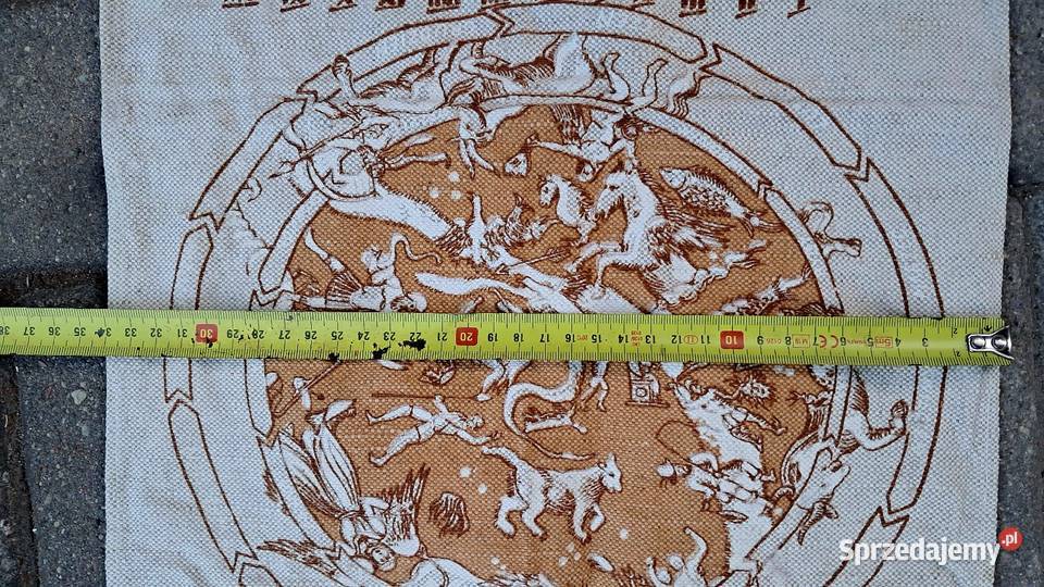 Stara Makatka Kalendarz lniany 1981 Astrologia Tkaniny kujawsko-pomorskie Świecie