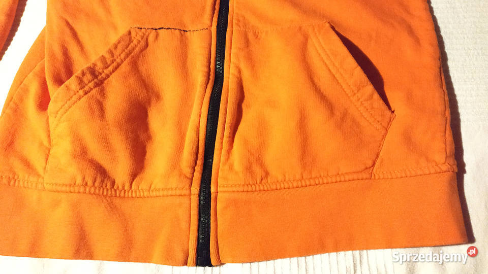 Bluza chłopca r146 pomarańczowa kaptur suwak chłopiec łódzkie Wieluń