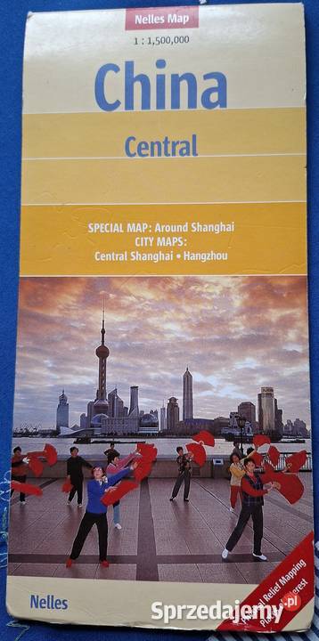 China Central Nelles Map 11 500 000 małopolskie Kraków sprzedam