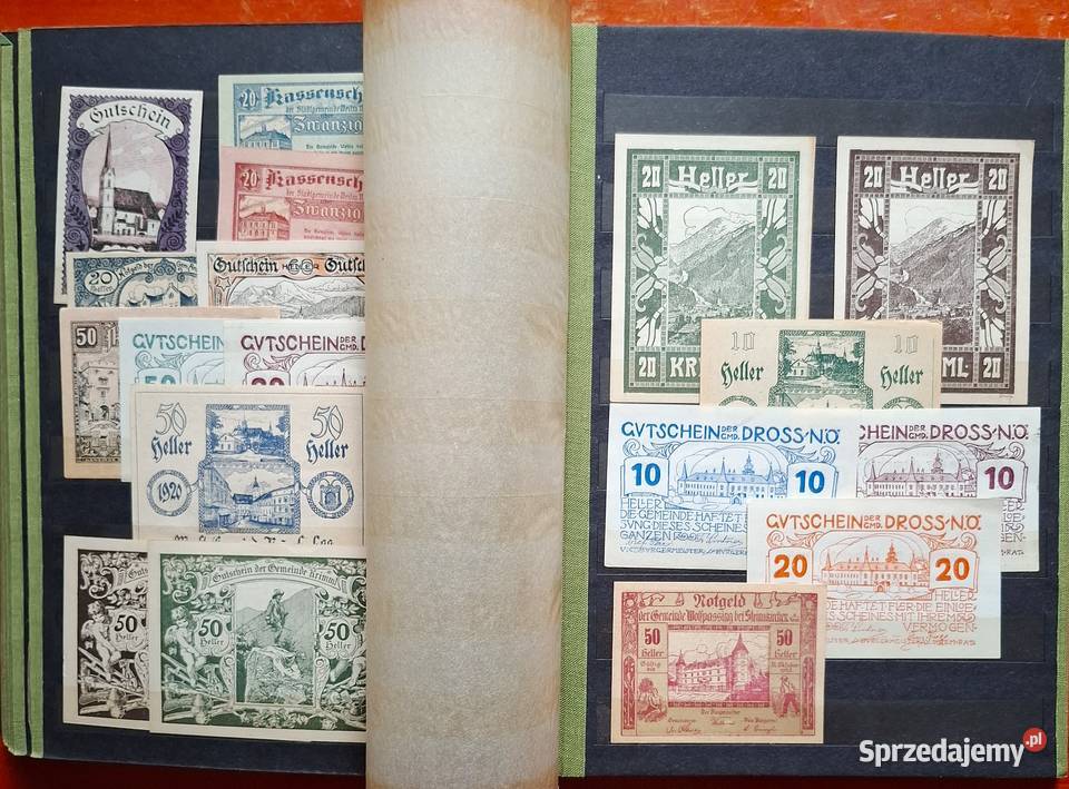 Stary Pieniądz Papierowy Zestaw Notgeldów 237 śląskie Gliwice