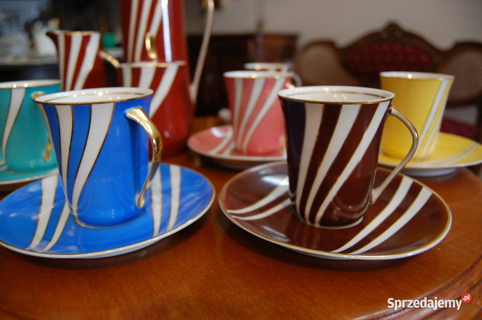 Kultowy serwis kawowy Krokus Ćmielów lubelskie Lublin