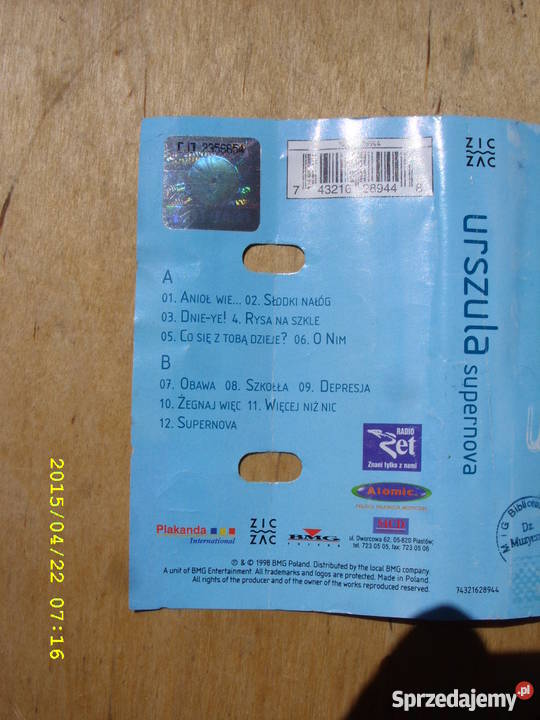 Rock kaseta URSZULASUPERNOWA ZICZAC Płyty i kasety dolnośląskie