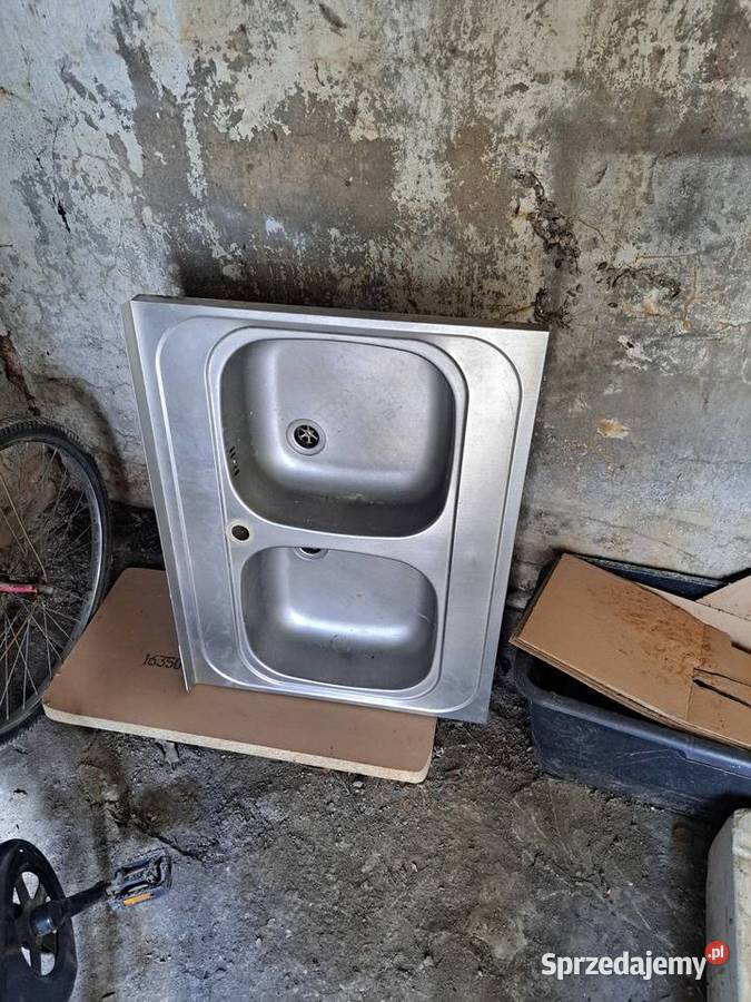 Zlewozmywak 2 komorowy z stali nierdzewnej syfon