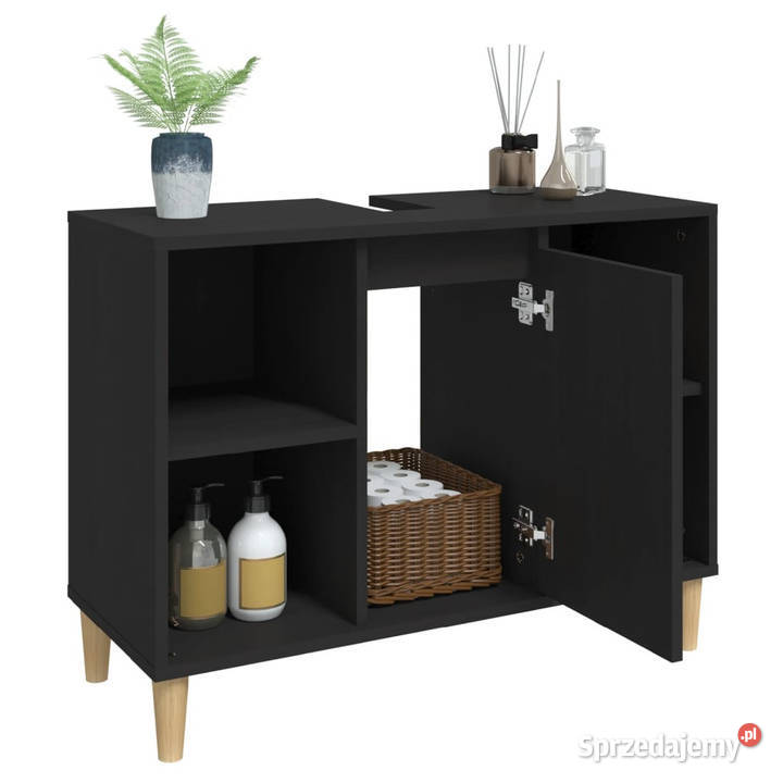 Szafka pod umywalkę czarna 80x33x60 WM821285 Warszawa