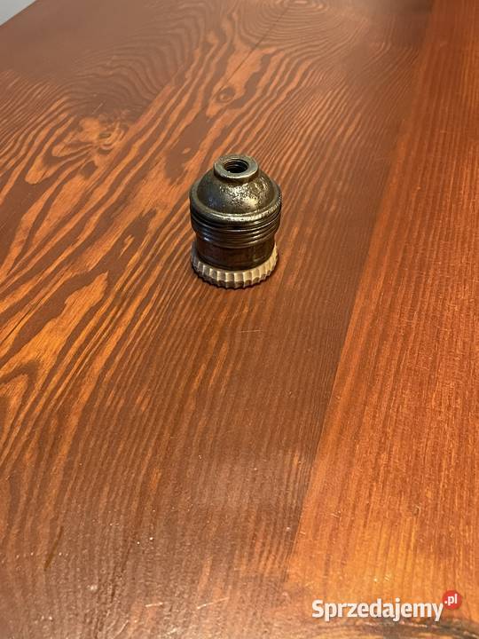 Stara stalowa przedwojenna oprawka z porcelanką śląskie Chudów