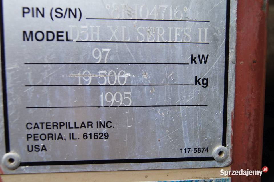 Spycharka CAT D5H XL SERIA II 10249h Olszyna