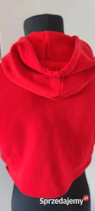 Czerwona krótka damska bluza HM Warszawa