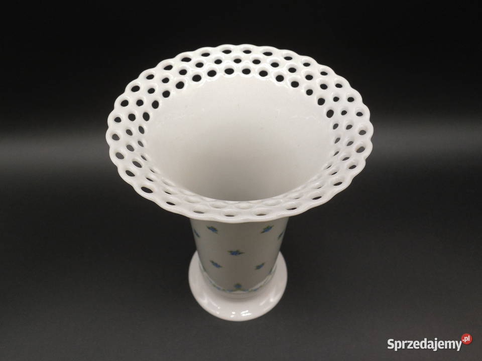 Przepiękny Porcelanowy Wazon Śnieżnobiały Raszków