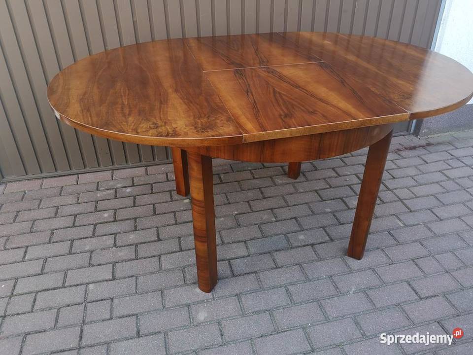Stół ArtDeco Orzech Okrągły 110 Zgrabny Antyk Swarzędz