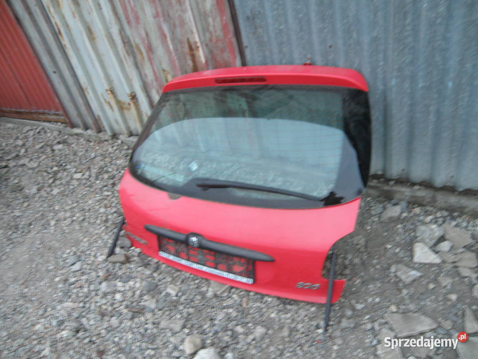 Klapa tylna Peugeot 206 czerwona EKBB Kraków