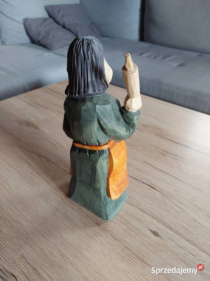 Rzeźba z drewna Kucharka z wałkiem i łyżką 1 łódzkie Łódź