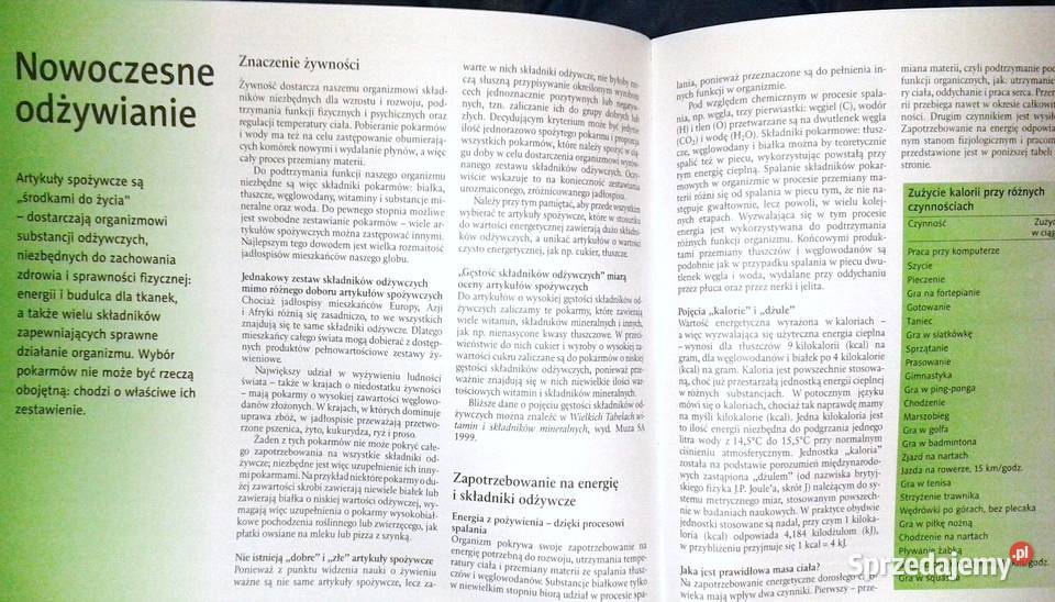 Wielkie tabele kalorii i wartości odżywczych Chełm