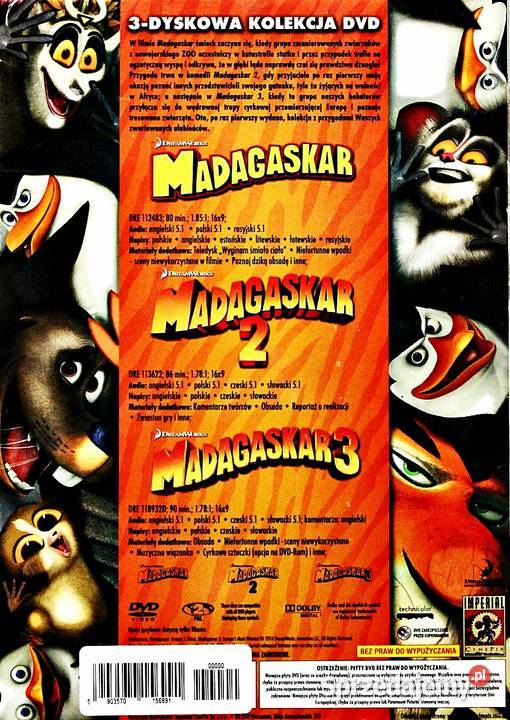 MADAGASKAR TRYLOGIA Kalisz