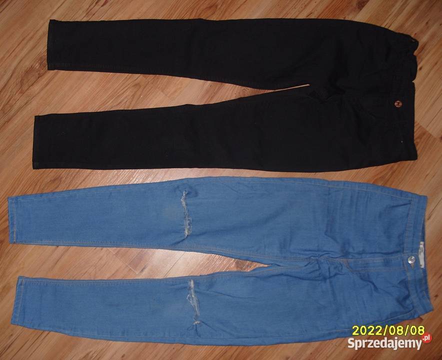 2xSkinny Denim SINSAY z przecieranymi nogawkami Spodnie Rawicz