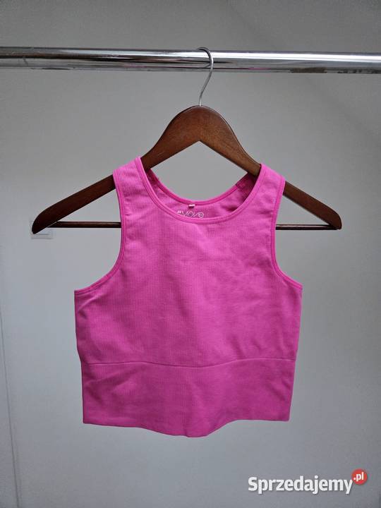 Różowy sportowy top bez rękawów w prążki Move małopolskie Liszki sprzedam
