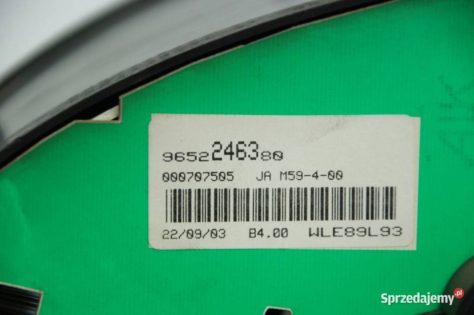 LICZNIK ZEGAR CITROEN BERLINGO 9652246380 Lipno