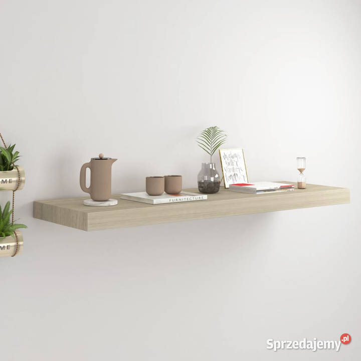 Półka ścienna kolor dębowy 80 x 235 x 38 MDF