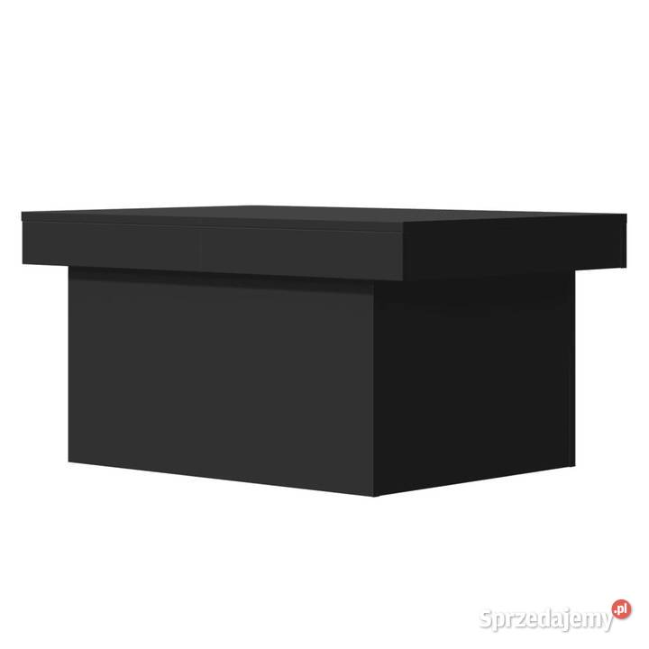 Stolik kawowy czarny 80x55x40 materiał Stoły
