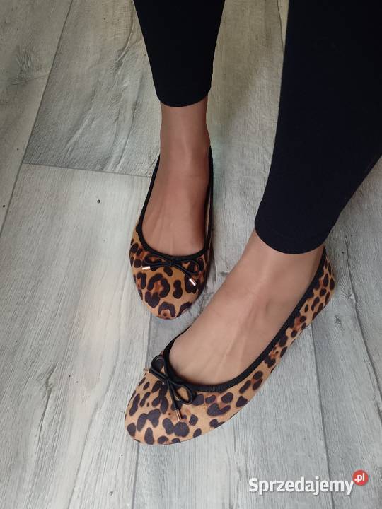 4243 Panterkowe baleriny wieczorowe NOWE Kraków