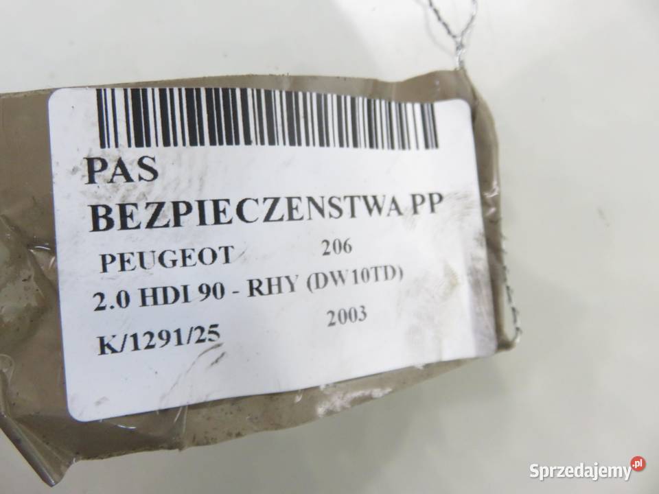 PAS PRAWY PRZEDNI PEUGEOT 206 96483377XX sprzedam