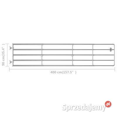 vidaXL Brama do zagrody 5 prętów stal 150400x90 Warszawa