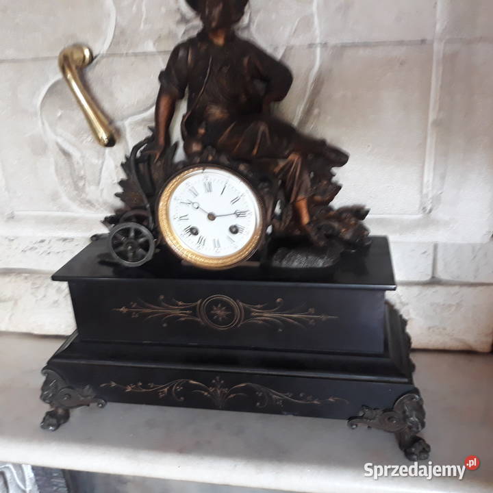 Sprawny kamiennyfiguralny zegar z Francji te dolnośląskie Wrocław sprzedam