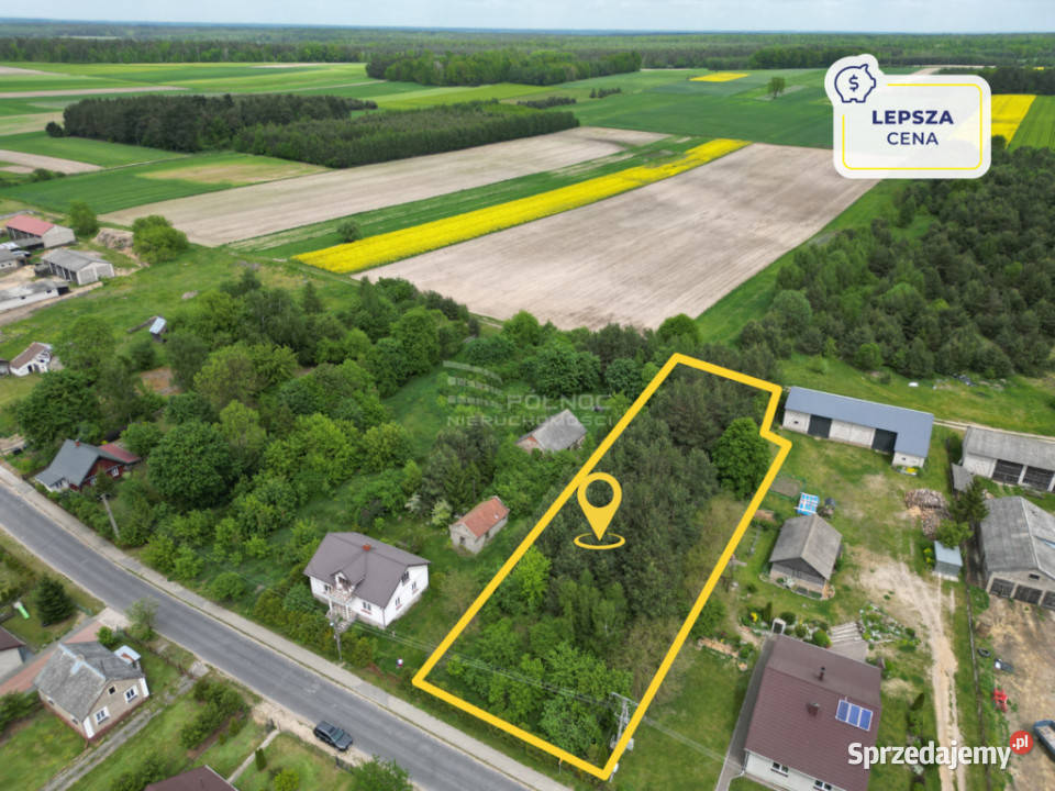 Działka Siedliskowa w Ruskowie 2791m2 siatka Sprzedaż Rusków sprzedam