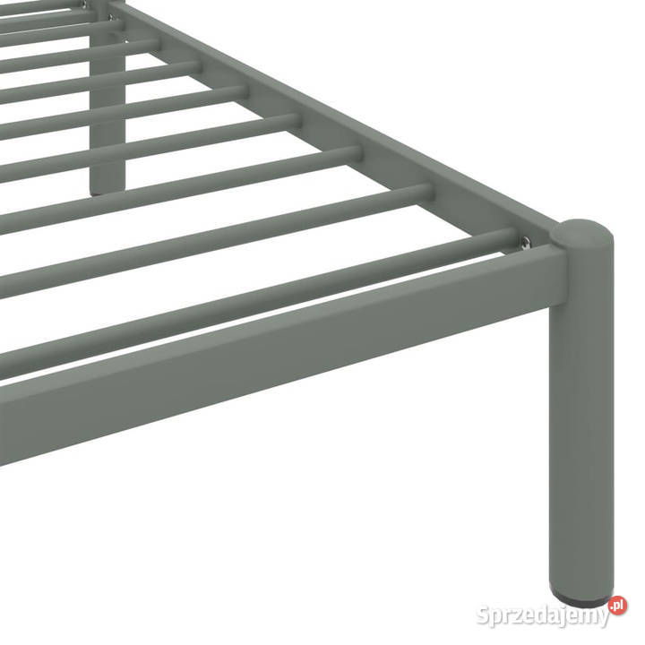Łóżko Metalowe Szare Rama Łóżka Ze Stelażem 90 x 210cm sprzedam